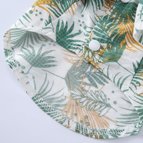Tangpan Daisy Tropical Print Pet Dog Shirt Puppy Summer Hawaiian Beach Polo Shirts Clothes (Z White,XS) - color: Z White, size: X-Small