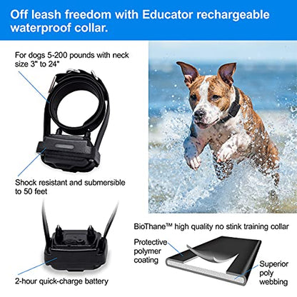 Educator PF-1000 E-Fence Underground Fence Containment System for Dogs Installed by You Kit (Boundary Kit and Wire Sold Separately) - size: Boundary Kit Sold Separately