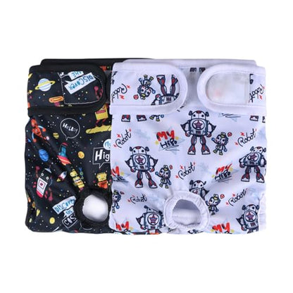 Washable Dog Diapers (7 Pack), Doggie Diapers, Premium Female Dog Diapers (L) - size: L