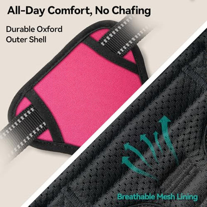 PHOEPET No Pull Dog Harnesses for Small Puppies Reflective Adjustable Front Clip Vest with 2 Metal Leash Attachment Hooks Soft Handle(S, Pink) - color: Pink, size: Small
