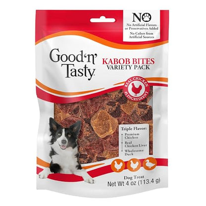 GOOD ‘N’ TASTY KABOB BITES, TREATS FOR DOGS - size: 4 Ounce (Pack of 12), style: Kabob Bites