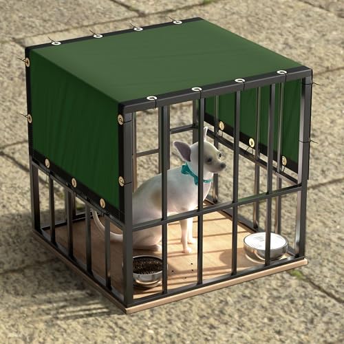 ColourTree 2' x 2' Green Custom Size Shade Cloth with Grommets - 90% Sunblock, Durable Mesh Fabric Tarp for Dog Kennel Cover, Fence Privacy Screen, Greenhouse, Chicken Coop & Pet Playpen. - color: Green, size: 2' x 2' Custom Size