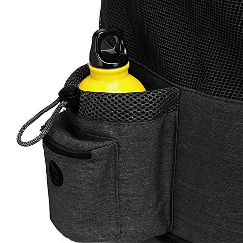Wheeled Pet Carrier Backpack Pet Stroller, Travel Carrier, Car Seat for Small Dogs Cats Puppies, Comfort Cat Backpack Removable Rolling Wheels – Mesh Ventilation Windows (Black) - color: Standard Black