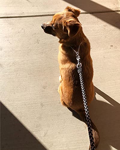 2/3/4/6/10 Foot Reflective Dog Leash Strong Nylon Rope Braided Heavy Duty for Large and Medium Small Dogs Walking Training Leads (Black, 3ft * 1/2") - color: Black, size: 3ft * 1/2"
