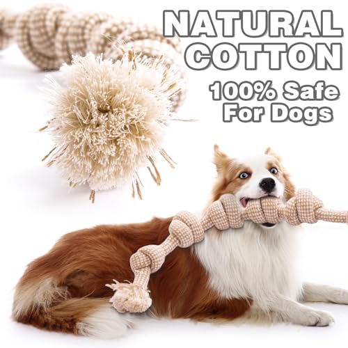 Dog Rope Toy, Rope Toys for Dogs Aggressive Chewers, for Large Dogs for Cleaning Teeth, Bite Resistant, 4 Pack - style: 4pcs