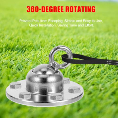 Gadpiparty Heavy Duty Dog Tie Stake with 360 Degree Rotation Portable Iron Ground Stake for Dogs and Other Objects for Yard and Garden Use