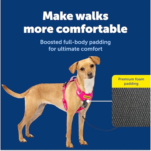 PetSafe Easy Walk Comfort No-Pull Dog Harness Full-Body Padding - Better Walks on the First Use - 5 Points of Adjustment X-Small, Pink - color: Pink, size: Extra Small