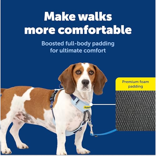 PetSafe Easy Walk Comfort No-Pull Dog Harness Full-Body Padding - Better Walks on the First Use - 5 Points of Adjustment Small, Blue - color: Blue, size: Small
