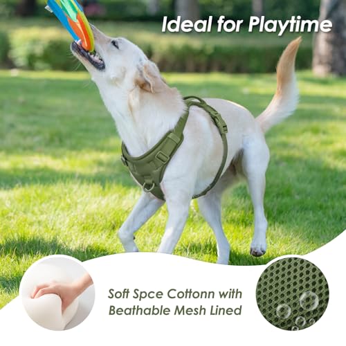 No Pull Dog Harness, Puppy Vest with Front Clip for Small Medium Large Sized Dog (Misty Green,S) - color: Misty Green, size: S(Neck:15.7-22.0", Chest:17.3-24.8")