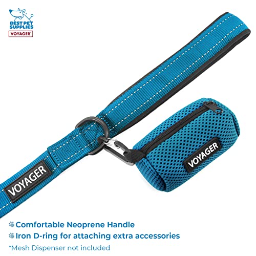 Voyager Step-in Air All Weather Mesh Harness and Reflective Dog 5 ft Leash Combo with Neoprene Handle, for Small, Medium and Large Breed Puppies by Best Pet Supplies - Blue, X-Small - color: Leash Harness Set (Blue), size: XS (Chest: 13 - 14.5")