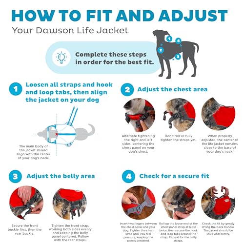 Outward Hound Dawson Swim Red Dog Life Jacket, Large - color: Red, size: Large (Chest Girth: 28"-32")