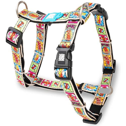 Max & Molly H Comfort Fit Dog Harness – Soft Neoprene Padding, Easy Step-In Design, Durable Metal Parts, Dual D-Rings for Enhanced Control – Perfect for Secure, Comfortable Walks - size: Extra Small