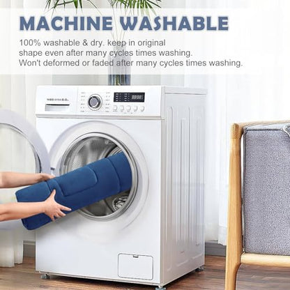 Dog Bed Soft Dog Crate Bed Pad Mat, 42 in Non Slip Bottom Washable Dog Beds for Large Dogs, Pet Bed Mattress Kennel Pad, Dark Blue - color: Dark Blue, size: 42.0"L x 28.0"W x 1.2"Th
