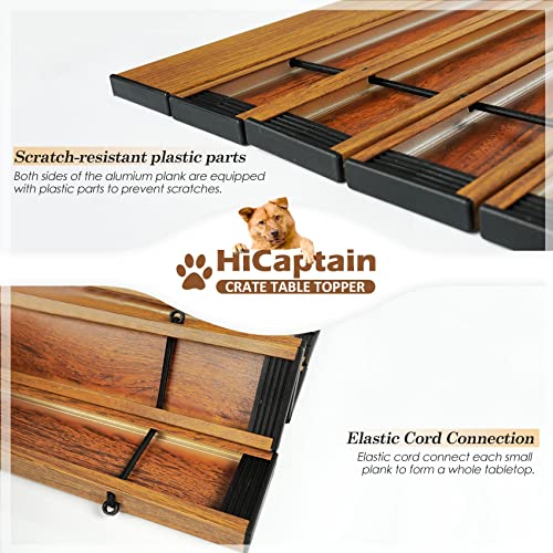 HiCaptain Pet Crate Table Topper – Foldable Wire Dog Kennel Topper Custom Pet Crate Table (L, for 42 inch Crate)