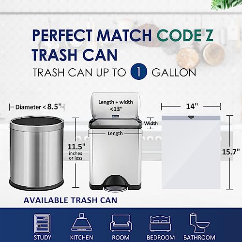 1 Gallon 100 Counts Mini Strong Drawstring Trash Bags Garbage Bags by RayPard, fit 3-4 Liter Small Trash Can, Tiny Waste Basket Liners for Home Office Bathroom Bedroom Car, White - style: 100-1 Gallon-White