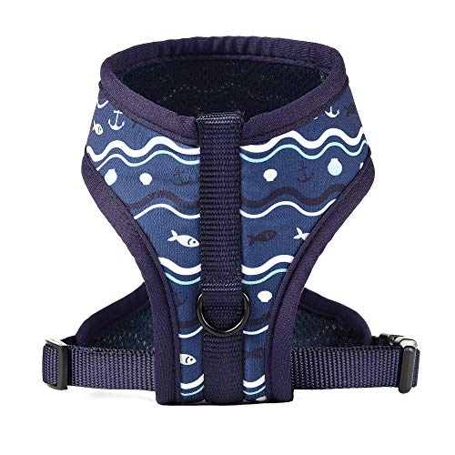 Mile High Life Step in Dog Harness for Small Dogs No Pull, Easy Get on Air Mesh Vest Harness, Adjustable Easy Closures Both Neck and Chest (Blue, L Chest 21.6"-43.2") - color: Vest Harness Blue, size: L Chest 21.6"-43.2"