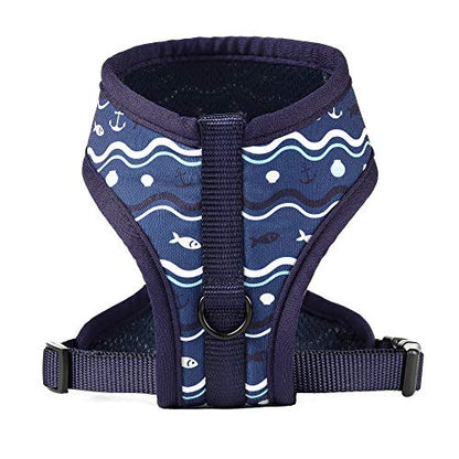 Mile High Life Step in Dog Harness for Small Dogs No Pull, Easy Get on Air Mesh Vest Harness, Adjustable Easy Closures Both Neck and Chest (Blue, L Chest 21.6"-43.2") - color: Vest Harness Blue, size: L Chest 21.6"-43.2"