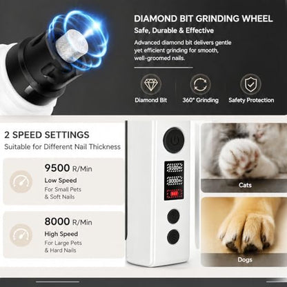 Silent Groom Pro, 2026 New Silent Pet Nail Grinder, Dog Silent Nail Grinder for Dogs Silent Dog Nail Trimmer, Rechargeable USB Charging Electric Pet Nail Grinder Nail File for Pet (#01) - color: #01