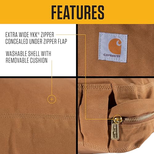 Carhartt Durable Canvas Pet Bed, Water Resistant Firm Duck Dog Bed, Deep Wine, Large - color: Deep Wine, size: Large