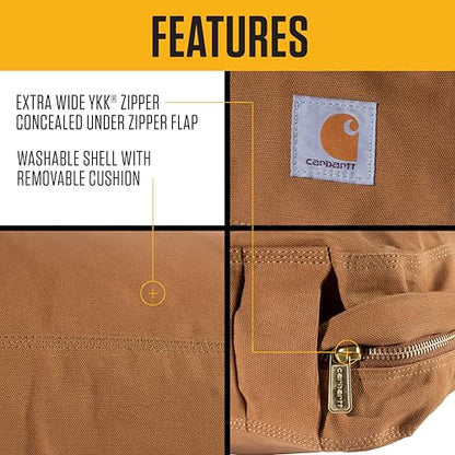 Carhartt Durable Canvas Pet Bed, Water Resistant Firm Duck Dog Bed, Dark Brown, Medium - color: Dark Brown, size: Medium