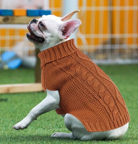 Brown Dachshund Sweater - Sleeveless, Warm Pet Clothes for Small Dogs, Boys & Girls - Thanksgiving (Medium) - color: Brown, size: Medium
