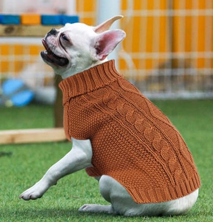 Brown Dachshund Sweater - Sleeveless, Warm Pet Clothes for Small Dogs, Boys & Girls - Thanksgiving (Medium) - color: Brown, size: Medium