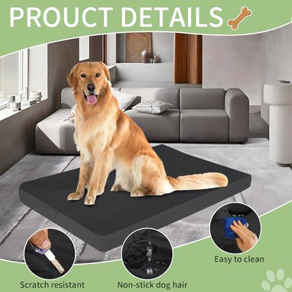 Dog Bed Covers Replacement Washable Waterproof Pet Bedding Cover with Durable Zipper, Large 42"X28"X4" Heavy Duty Dog Bed Liner for Indoor Outdoor, Easy to Clean - size: 42”L x 28”W x 4”H