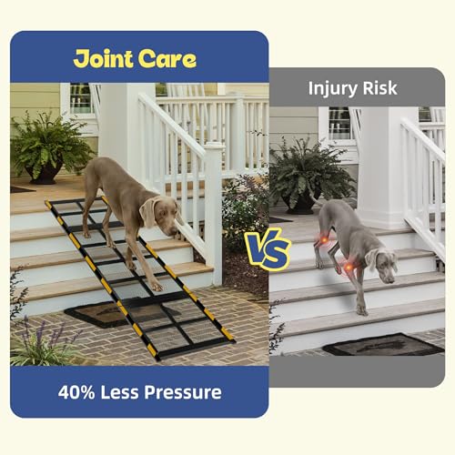 Dog Ramp for Car & Truck & SUV & Stairs - Joint-Friendly, Anti-Slip, Gentle Slope，Extra Wide & Stable, Up to 200 lbs - size: Up to 200 lbs (Car)