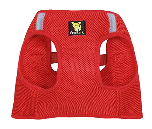 EcoBark Teacup Dog Harnesses for Tiny Dogs (Red, XXXS) - color: Red, size: XXXS- 2 to 3 lbs- Chest up to 10 in (Pack of 1)