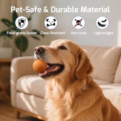 SNOYWEN Smart Interactive Dog Toy, Automatic Moving Bouncing Rolling Ball, Food-Grade Rubber Material IPX7 Waterproof Active Ball for Medium and Large Dogs (Orange) - color: Orange