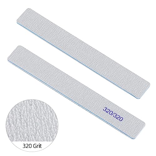 25 Count Nail Files for Natural Nails 320 Grit Fine Grit Nail Buffers for Buffing and Smoothing Nails - size: 320/320 Grit(25 Count)