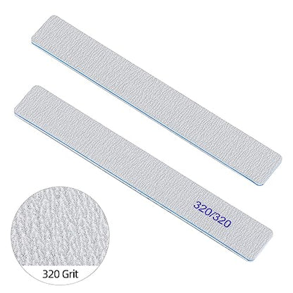 25 Count Nail Files for Natural Nails 320 Grit Fine Grit Nail Buffers for Buffing and Smoothing Nails - size: 320/320 Grit(25 Count)