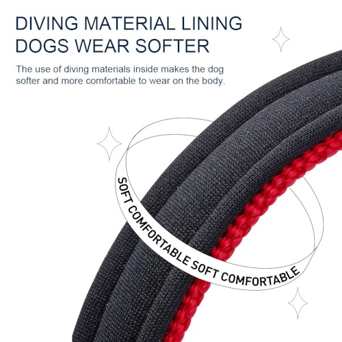 Custom Reflective Dog Collars with Embroidered Name and Phone Number, Soft Neoprene Padded Breathable Nylon Personalized Pet Collar Adjustable for Large Medium Small Dogs