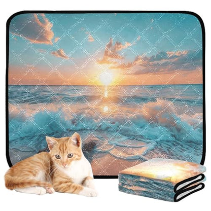 Qilmy Sea Pet Mat, Waterproof Reusable Dog Training Pad Anti-Slip Pet Creat Pad for Small Medium Large Dogs and Cats - size: Medium+Large