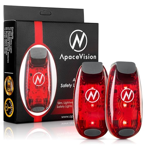 LED Safety Light (2 Pack) - Clip On Strobe/Running Lights for Runners, Dog, Bike, Walking, Boat, Kayak, Stroller and More - High Visibility Accessories for Your Reflective Gear, Bicycle - color: Red