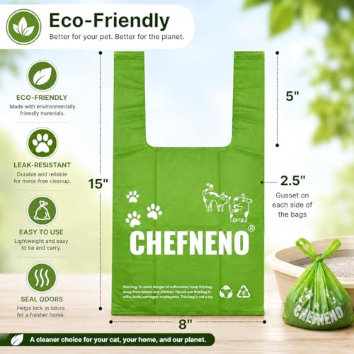 Cat Litter Waste Bags (500 ct., Green) Bulk Dog Poop Bags with Easy Tie Handles Recycled Earth-Friendly Lavender Scented Cat Litter Poop Diaper Bag Disposable Sanitary Pad Waste Bags (500 Bags) - color: Green - Scented (500 ct.)