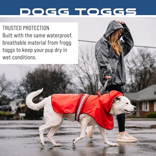 FROGG TOGGS Dogg Toggs Raincoat, Red, Size SM - color: Red, size: Small
