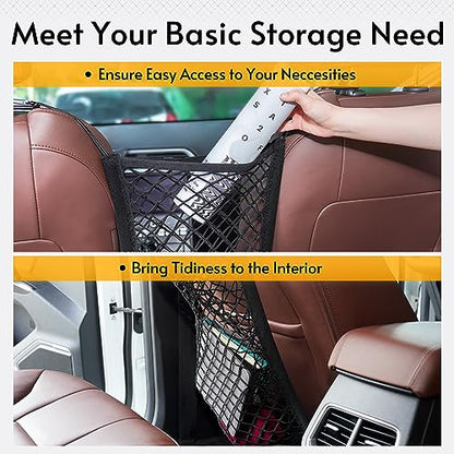 rabbitgoo Dog Car Net Barrier for SUVs, Pet Barrier with Metal Hooks & Stretchable Mesh, Car Divider & Storage Bag, Easy to Install, Drive Safely with Children & Pets, 11.7"×11.7" - size: 11.7" x 11.7"