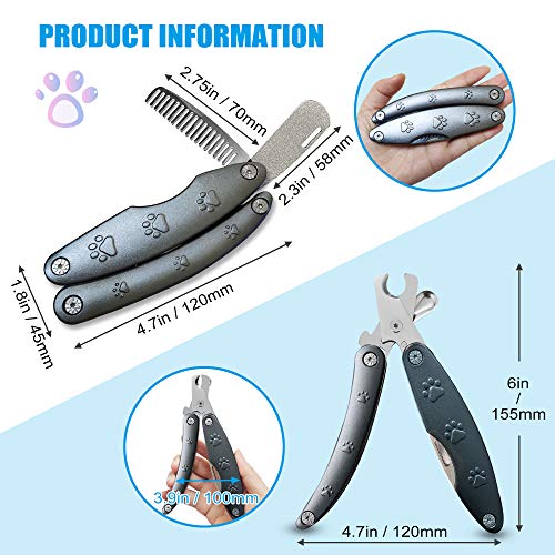 Heavy Duty Dog Nail Clipper for Large Dog Thick Nail, 3in1 Professional Dog Nail Trimmer Sharp Blade