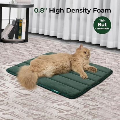 BALANCE Dog Crate Pad, Dog Foam Crate Mat Kennel Pad, Washable Water-Resistant Pet Bed Flat Dogs Cage Mat for Small Dogs - color: Green, size: 24.0"L x 18.0"W x 0.8"Th