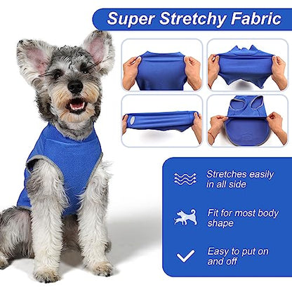 cyeollo 2 Pack Fleece Dog Sweater Pullover Dog Sweatshirt Reflective Lightweight Sweaters Pet Clothes for Small Dogs Boy Pet Apparel, Blue & Mist Blue S - color: Blue & Mist Blue, size: Small