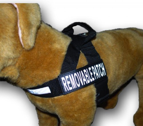 Doggie Stylz DO NOT PET Nylon Strap Service Dog Harness No Pull Guide Assistance Comes with 2 Reflective DO NOT PET Removable Patches. Please Measure Your Dog Before Ordering. - size: Medium Fits Girth 22-29"