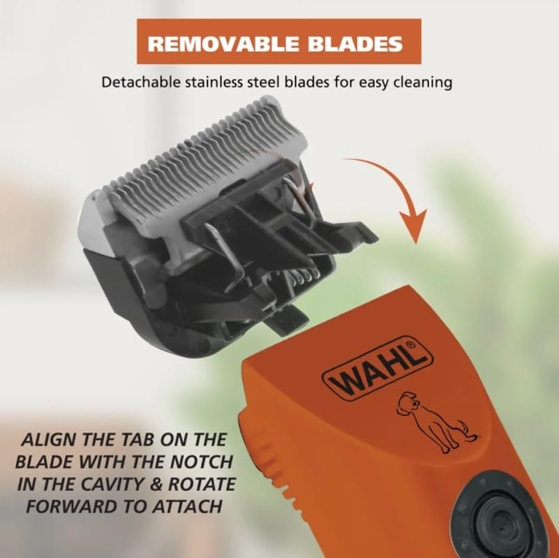Wahl Touch-Up Dog Clippers & Hair Trimmer – Face, Paw, Ear & Body Dog Grooming Kit – Low Noise Cordless Battery Powered Pet Hair Clipper for Dogs & Cats Model - 3023889