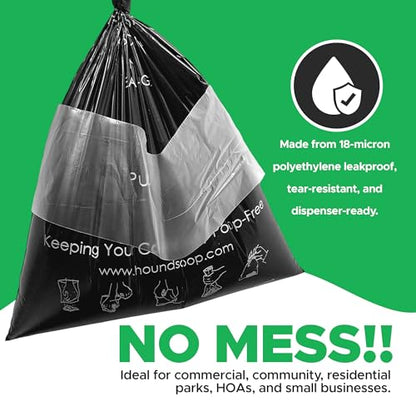 800 Count Pull-Strap Header Pet Waste Bags, 8 Header Packs of 100 Bags, Dog Waste Station Bags for HOA, Residential, XL and Strong, Easy Single Pull for Poop Station Dispensers - size: 1 Count (Pack of 800)
