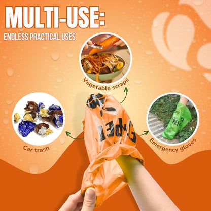 Pet N Pet 1080 Counts Orange Poop Bags for Dogs, 41% Plant Based & 59% PE Extra Thick Dog Poop Bags Rolls, 9" x 13", Unscented Pet Waste Bag - size: 1 Count (Pack of 1080), style: Unscented - Orange