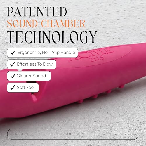 ACME Alpha 211.5 Professional Dog Training Whistle with Enhanced Ergonomic Grip. BPA-Free Plastic. 110 dBA. Long Range. Standardized Frequency. Weatherproof. Made in the UK (Magenta Pink) - color: Magenta Pink