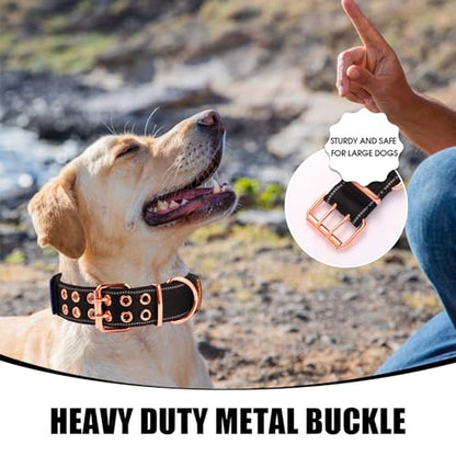 Heavy Duty Tactical Dog Collar with Neoprene Padded and Metal Buckle, Reflective Nylon for Medium to Large Dogs(Black, X-Large) - color: Black, size: X-Large (Pack of 1)