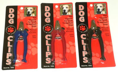 1 X Dog Nail Clippers for Small to Medium Dogs with Nail Guard Comes in Black, Blue, or Red