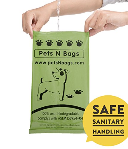 Poop Bags, Environment Friendly Pets N Bags Dog Waste Bags, Biodegradable, Refill Rolls, Includes Dispenser (16 Rolls / 240 Count) - color: 240/16, size: 15 Count (Pack of 16)