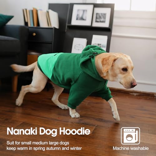 Nanaki Dog Hoodie for Small Dogs Male Female, Warm Sweatshirt Fleece Dog Sweater with Hood & Pocket- Long Sleeve,Adjustable Half-Zip, Fall Winter Spring, Puppy Chihuahua Pullover Coat Jacket Green,XS - color: Green, size: XS(Chest Girth: Less than 14.2")